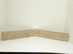 草花透かし木地腰風炉先屛風（箱付）